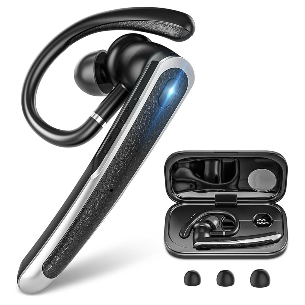 Premium Black and Silver Wireless Headset